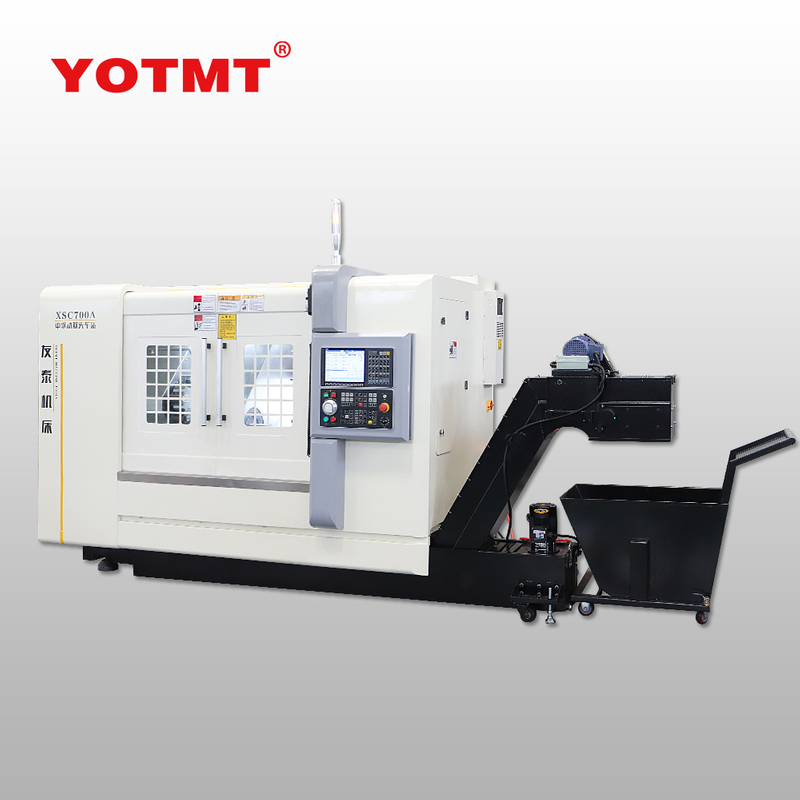 YOTMT HIGH QUALITY XSC700 Cnc Turning Metal Shaft Double End Turret CNC Lathe WITH ISO9001